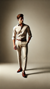 Beige Shirts with Cream Colour Pants