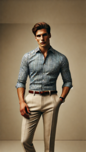 Checkered Shirts with Cream Colour Pants